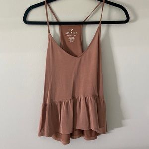 AE Soft & Sexy Peplum Tank Top